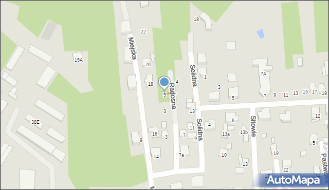 Zawiercie, Radosna, 5, mapa Zawiercie