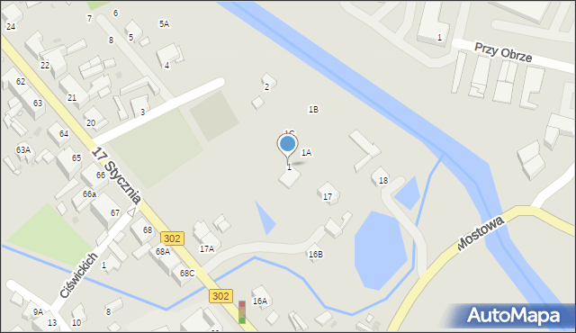 Zbąszyń, Rajewo, 1, mapa Zbąszyń