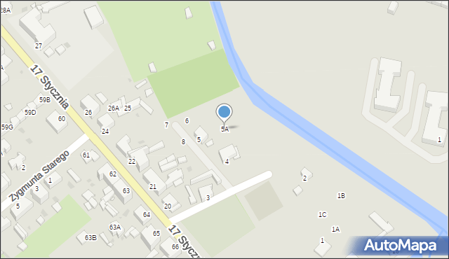 Zbąszyń, Rajewo, 5A, mapa Zbąszyń