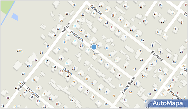 Zduńska Wola, Radosna, 9, mapa Zduńska Wola