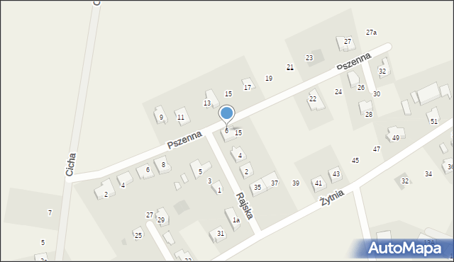Żelistrzewo, Rajska, 6, mapa Żelistrzewo