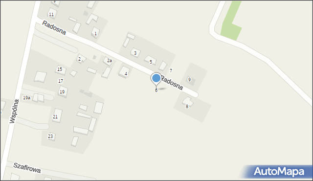Żelków, Radosna, 6, mapa Żelków