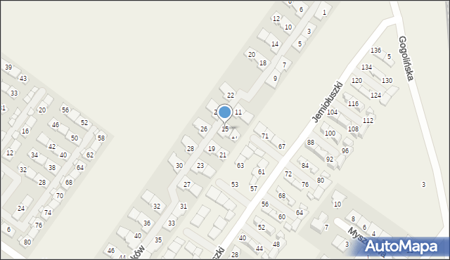 Zgorzała, Rajskich Ptaków, 15, mapa Zgorzała