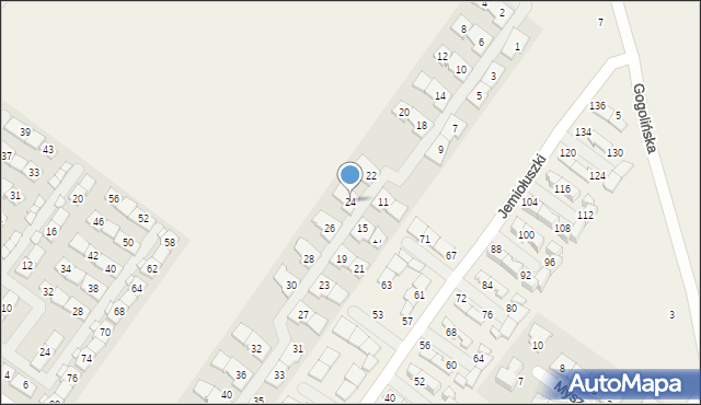 Zgorzała, Rajskich Ptaków, 24, mapa Zgorzała