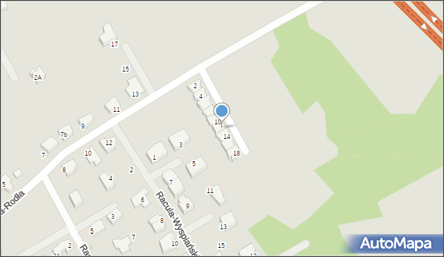 Zielona Góra, Racula-Michała Anioła, 12, mapa Zielona Góra
