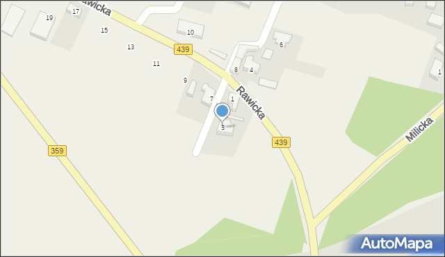 Żmigródek, Rawicka, 3, mapa Żmigródek