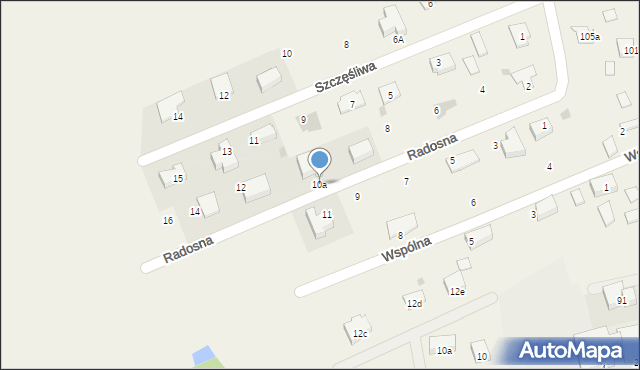 Żółtańce-Kolonia, Radosna, 10a, mapa Żółtańce-Kolonia