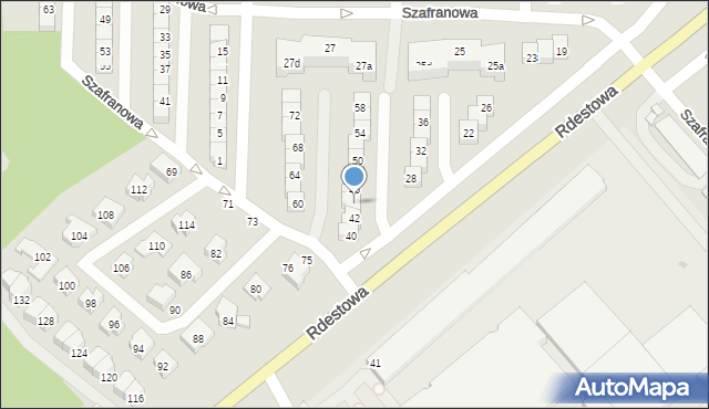 Gdynia, Rdestowa, 44, mapa Gdyni