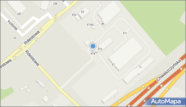 Gdynia, Rdestowa, 67a, mapa Gdyni