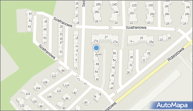 Gdynia, Rdestowa, 72, mapa Gdyni