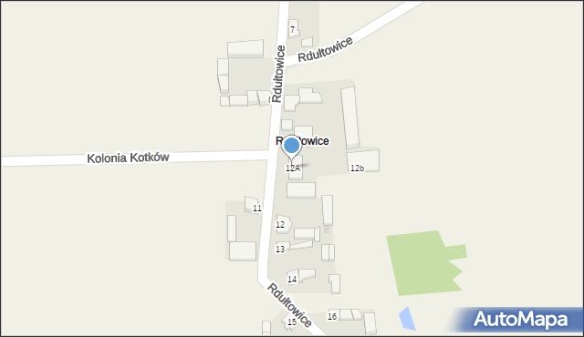 Rdułtowice, Rdułtowice, 12A, mapa Rdułtowice