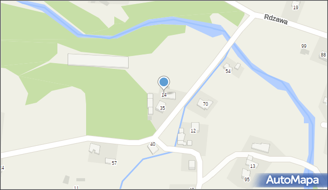 Rdzawa, Rdzawa, 14, mapa Rdzawa