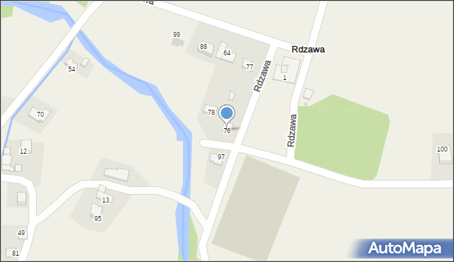 Rdzawa, Rdzawa, 76, mapa Rdzawa