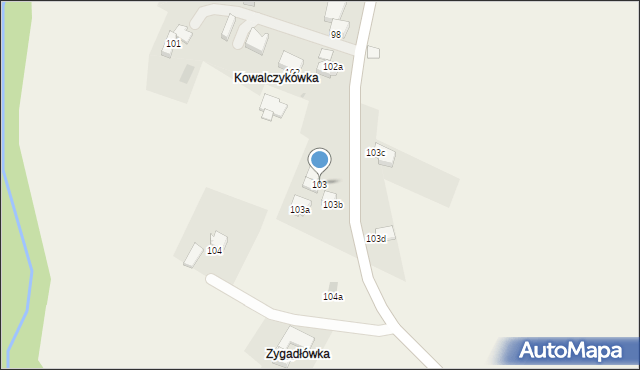 Rdzawka, Rdzawka, 103, mapa Rdzawka