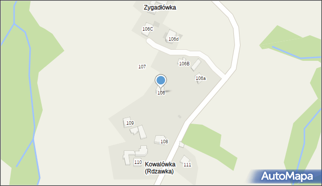 Rdzawka, Rdzawka, 106, mapa Rdzawka