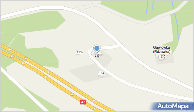 Rdzawka, Rdzawka, 135, mapa Rdzawka