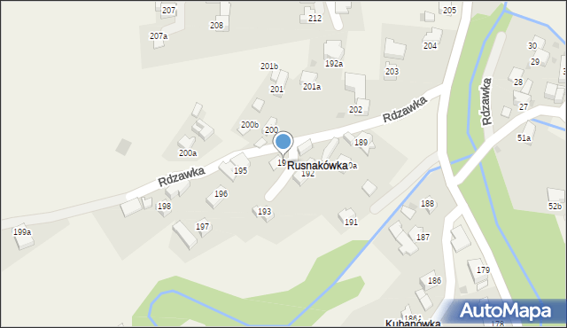 Rdzawka, Rdzawka, 194, mapa Rdzawka