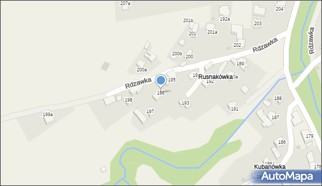Rdzawka, Rdzawka, 196, mapa Rdzawka