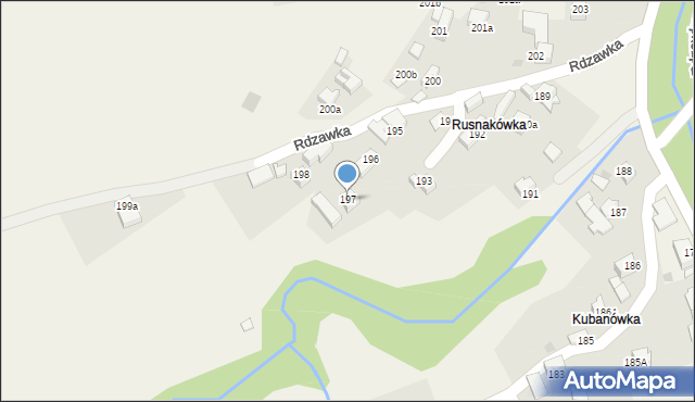 Rdzawka, Rdzawka, 197, mapa Rdzawka