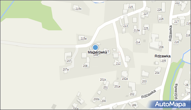 Rdzawka, Rdzawka, 209, mapa Rdzawka