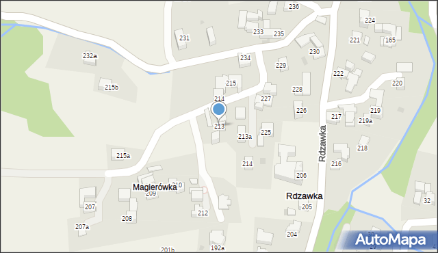 Rdzawka, Rdzawka, 213, mapa Rdzawka