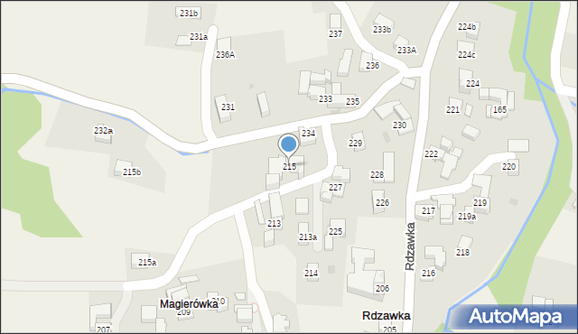 Rdzawka, Rdzawka, 215, mapa Rdzawka