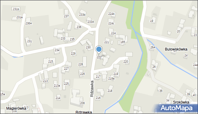 Rdzawka, Rdzawka, 222, mapa Rdzawka