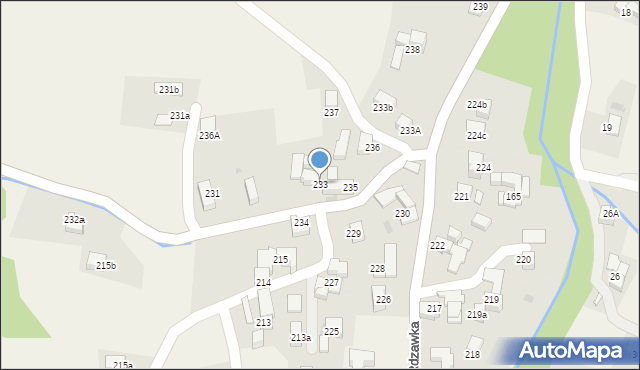 Rdzawka, Rdzawka, 233, mapa Rdzawka