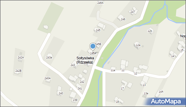 Rdzawka, Rdzawka, 245A, mapa Rdzawka