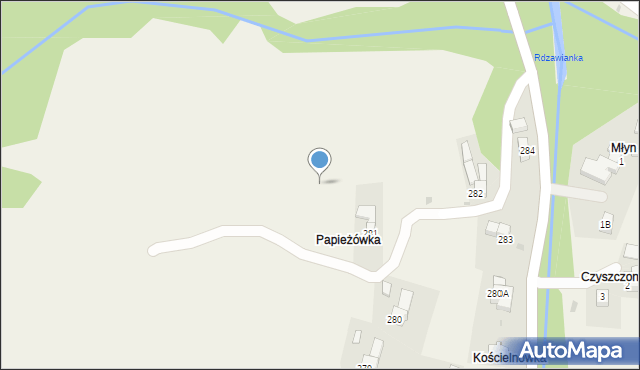 Rdzawka, Rdzawka, 281a, mapa Rdzawka