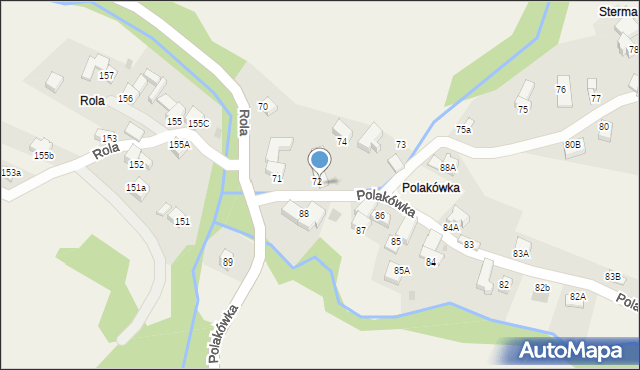 Rdzawka, Rdzawka, 72A, mapa Rdzawka