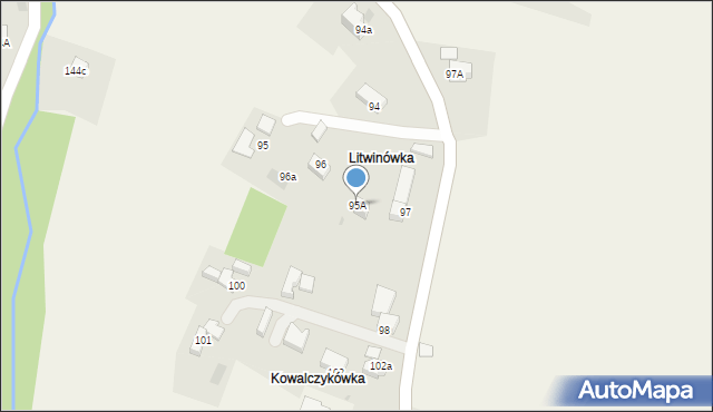 Rdzawka, Rdzawka, 95A, mapa Rdzawka