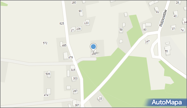 Rdziostów, Rdziostów, 100, mapa Rdziostów