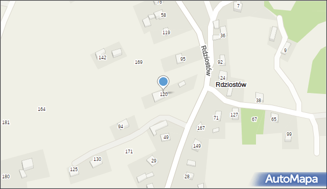 Rdziostów, Rdziostów, 120, mapa Rdziostów