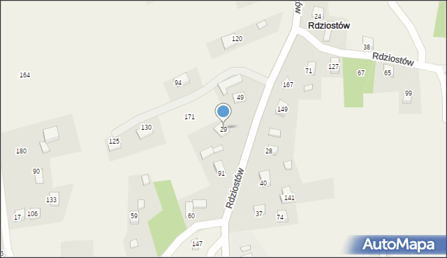 Rdziostów, Rdziostów, 29, mapa Rdziostów