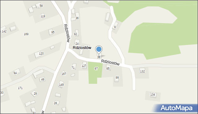 Rdziostów, Rdziostów, 38, mapa Rdziostów
