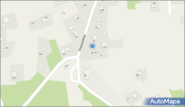 Rdziostów, Rdziostów, 57, mapa Rdziostów