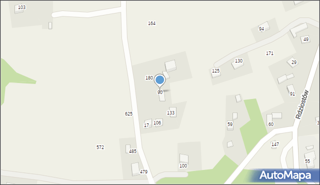 Rdziostów, Rdziostów, 90, mapa Rdziostów