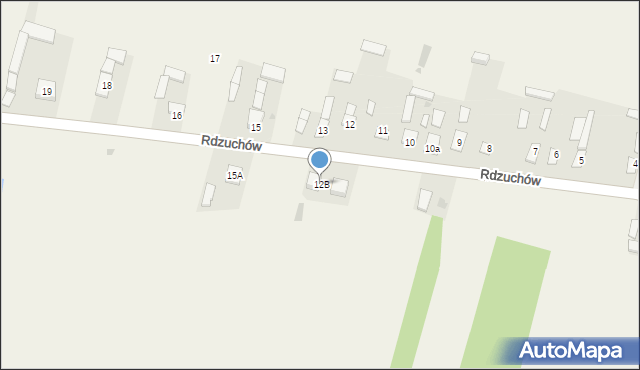 Rdzuchów, Rdzuchów, 12B, mapa Rdzuchów