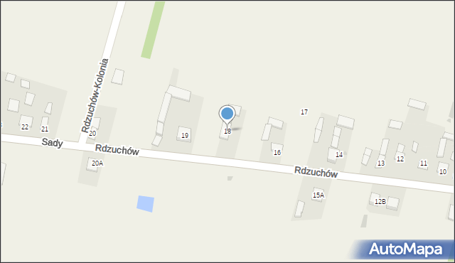 Rdzuchów, Rdzuchów, 18, mapa Rdzuchów