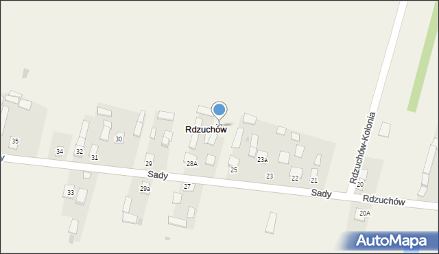 Rdzuchów, Rdzuchów, 28, mapa Rdzuchów