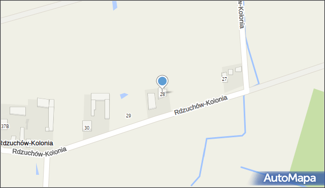 Rdzuchów-Kolonia, Rdzuchów-Kolonia, 28, mapa Rdzuchów-Kolonia