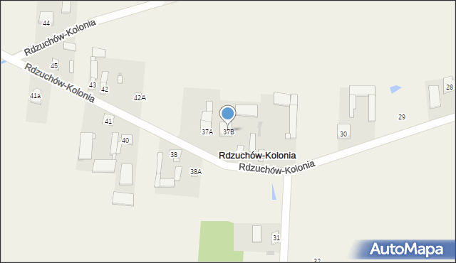 Rdzuchów-Kolonia, Rdzuchów-Kolonia, 37B, mapa Rdzuchów-Kolonia