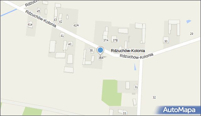 Rdzuchów-Kolonia, Rdzuchów-Kolonia, 38A, mapa Rdzuchów-Kolonia