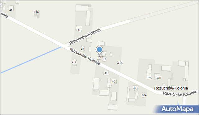 Rdzuchów-Kolonia, Rdzuchów-Kolonia, 43, mapa Rdzuchów-Kolonia