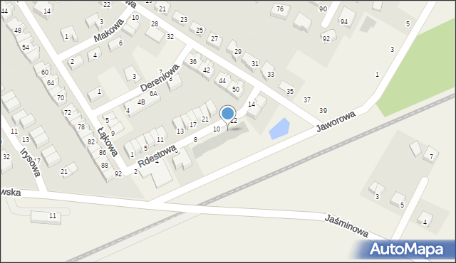 Smolec, Rdestowa, 10b, mapa Smolec