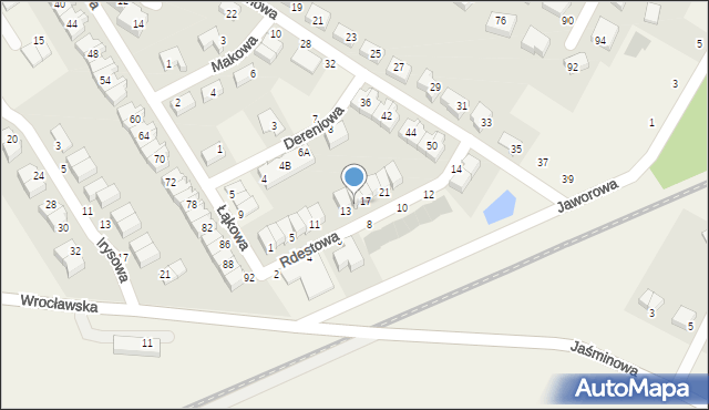 Smolec, Rdestowa, 15, mapa Smolec