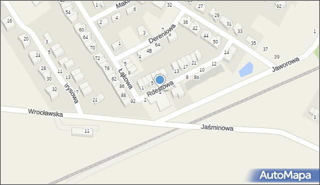 Smolec, Rdestowa, 4, mapa Smolec