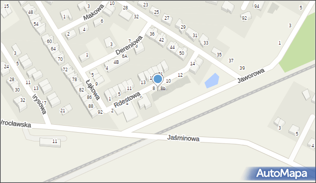 Smolec, Rdestowa, 8a, mapa Smolec