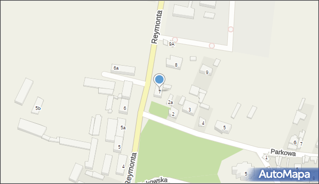 Będków, Reymonta Władysława, 7, mapa Będków